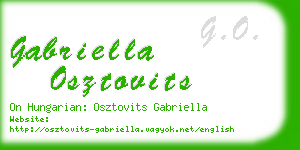 gabriella osztovits business card
